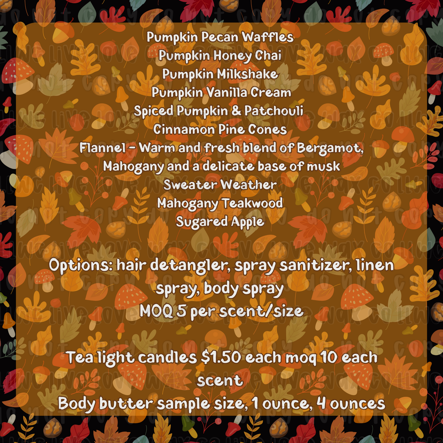 Fall Tealight Drop